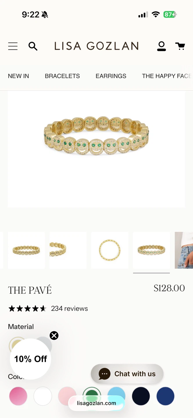 Lisa Gozlan The Pavé Happy Face Bracelet - photo 3