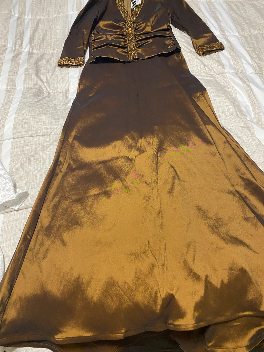 Tadashi Shoji Metallic Bronze Two-Piece Skirt Set - photo 4