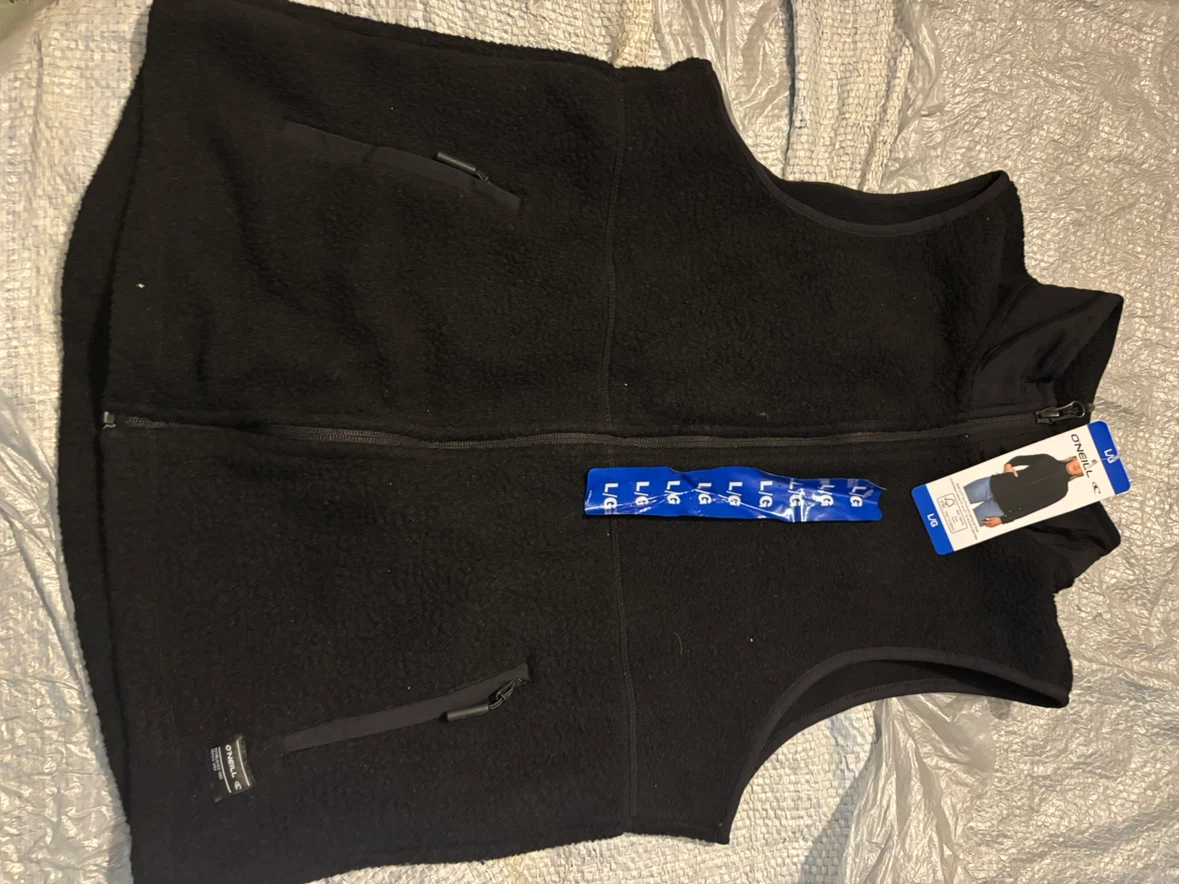 Ladies O'Neill Black Fleece Vest Large
