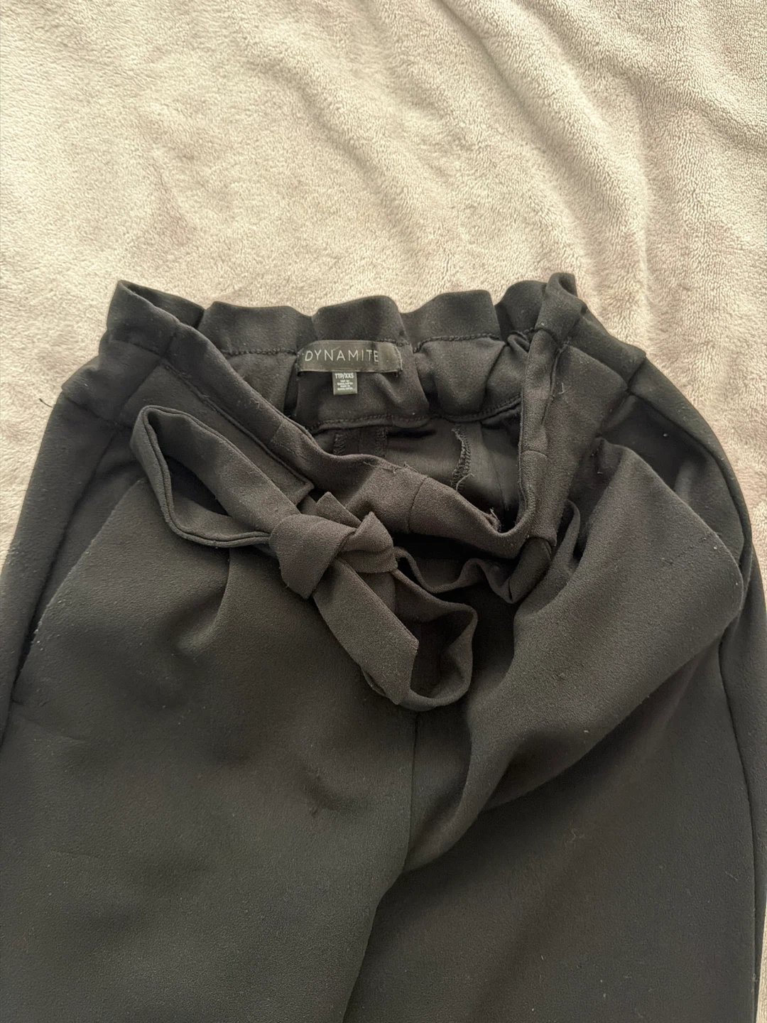 Dynamite Paperbag Waist Trousers - Black - photo 2