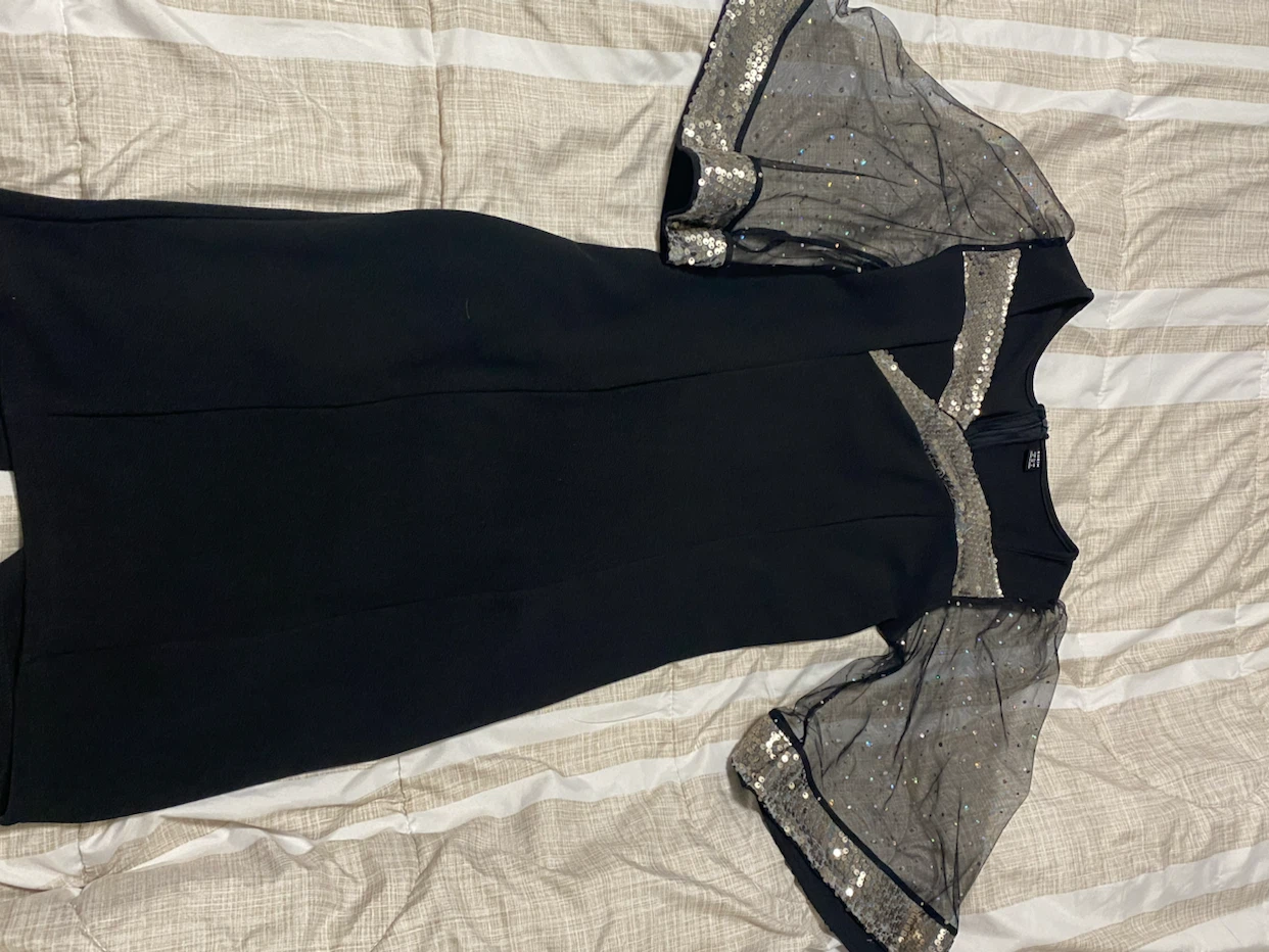 SHEIN black sequin dress
