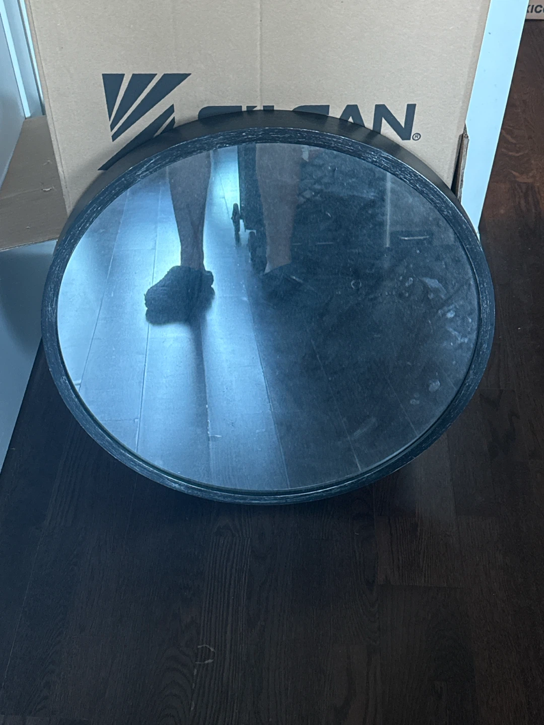 Round Black Wall Mirror
