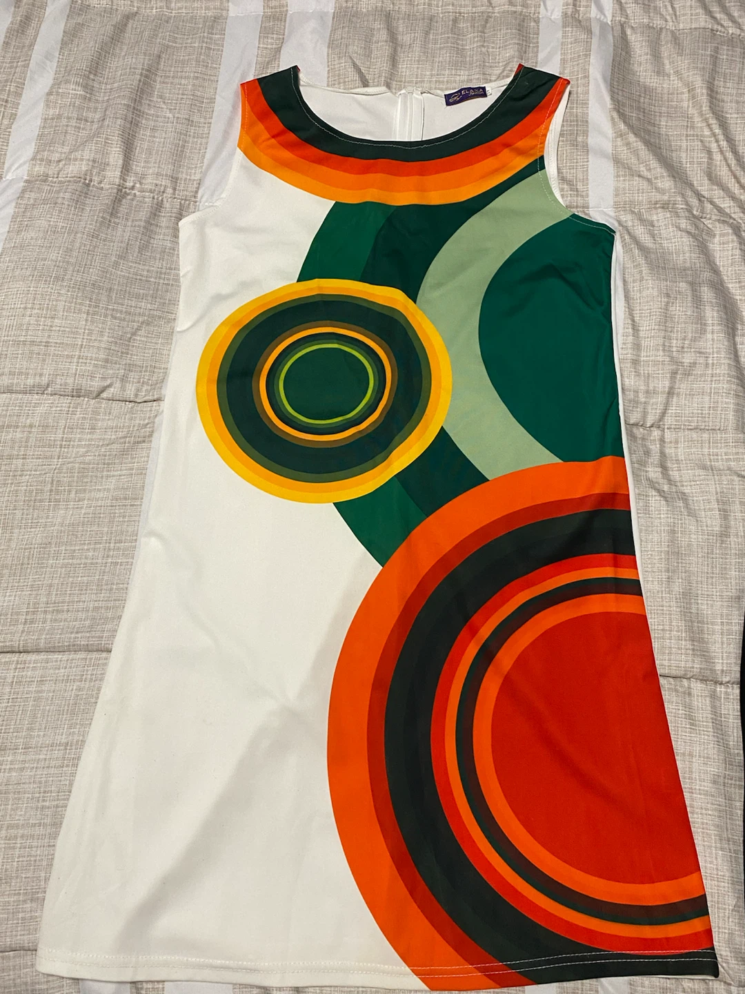 Elaxa sleeveless geometric shift dress - photo 2