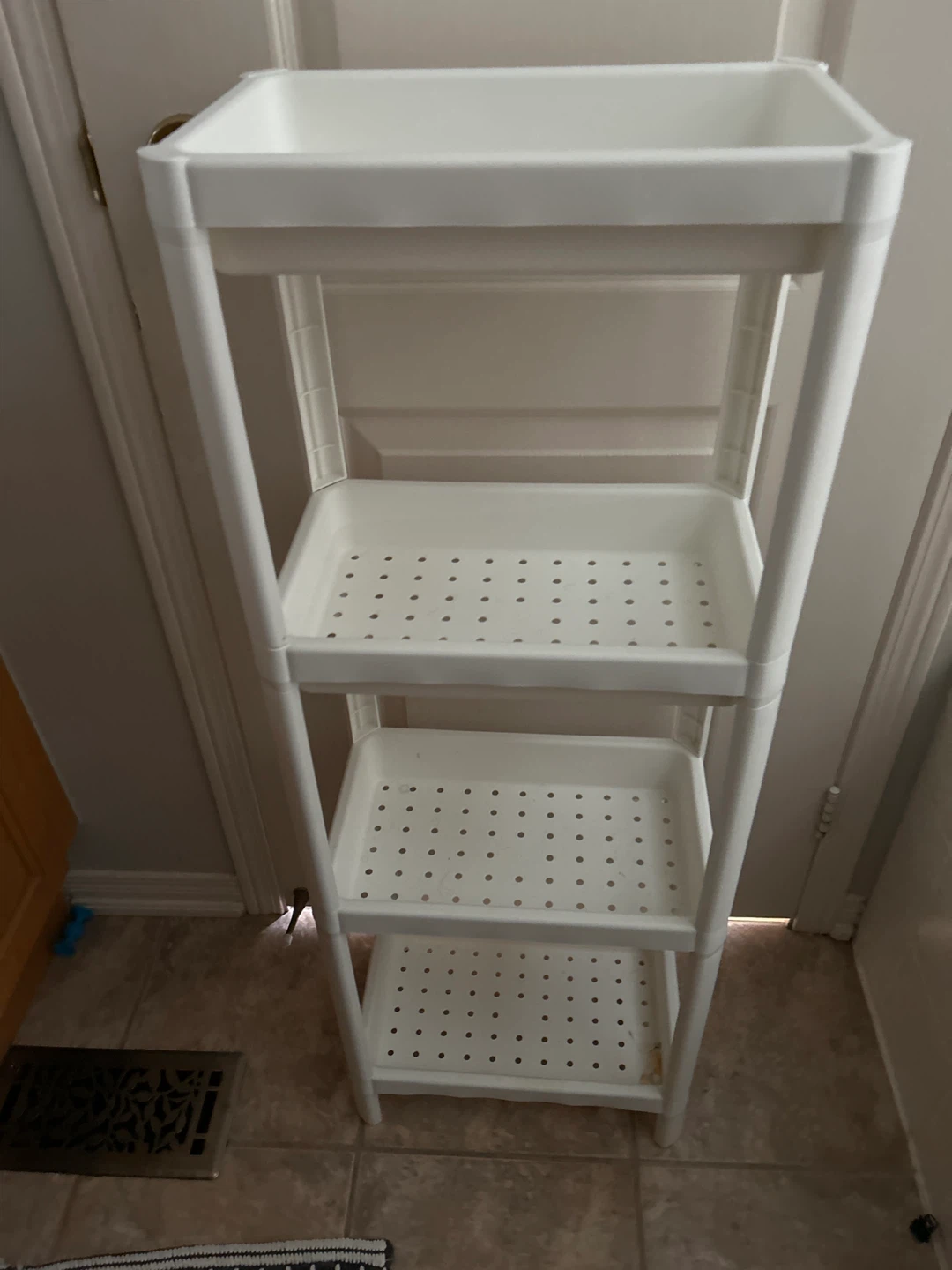 White 4-Tier Rolling Storage Cart