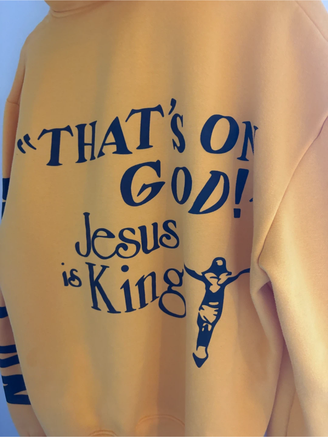 Jesus Is King Hoodie Yellow - Men’s M - photo 2