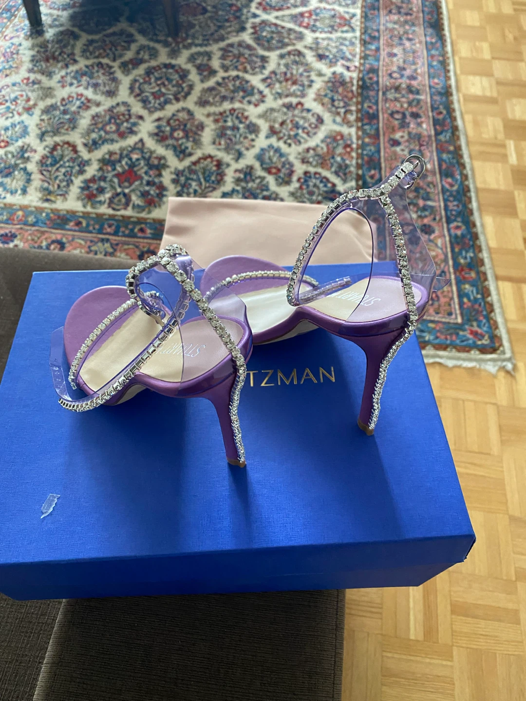 Stuart Weitzman Purple Rhinestone Heels
