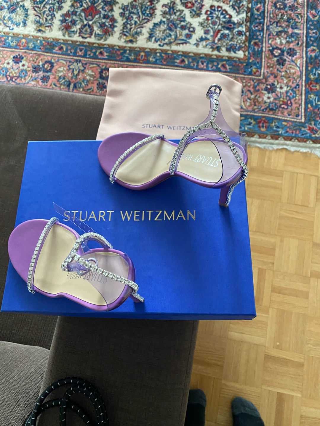 Stuart Weitzman Purple Rhinestone Heels - photo 2
