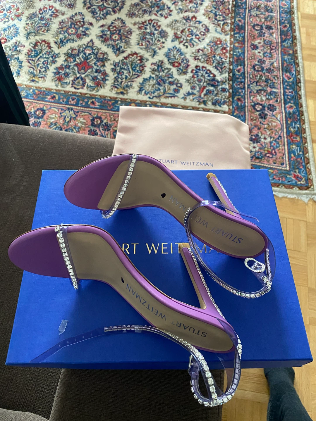 Stuart Weitzman Purple Rhinestone Heels - photo 3