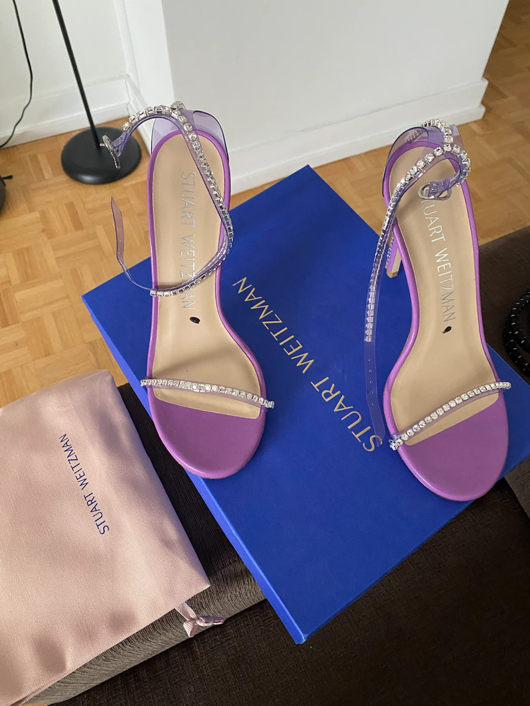 Stuart Weitzman Purple Rhinestone Heels - photo 4