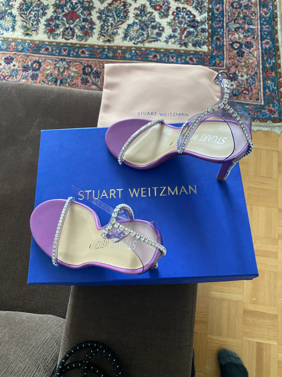 Stuart Weitzman Purple Rhinestone Heels - photo 5