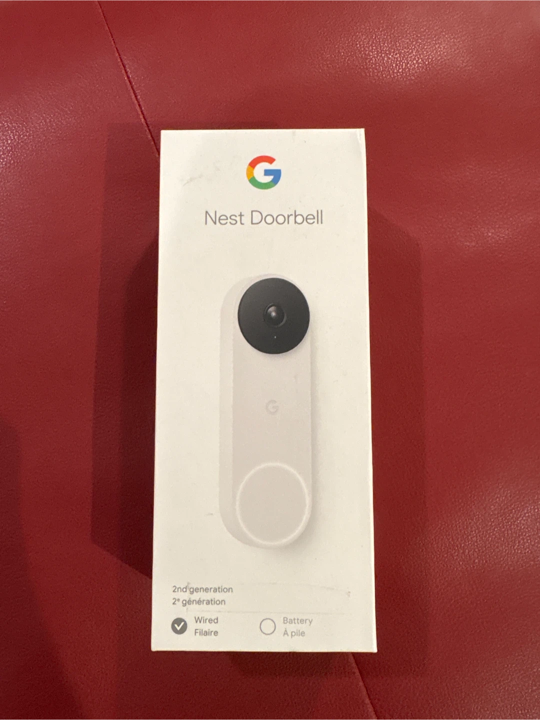 Google Nest Doorbell (Wired, 2nd Gen) - Snow