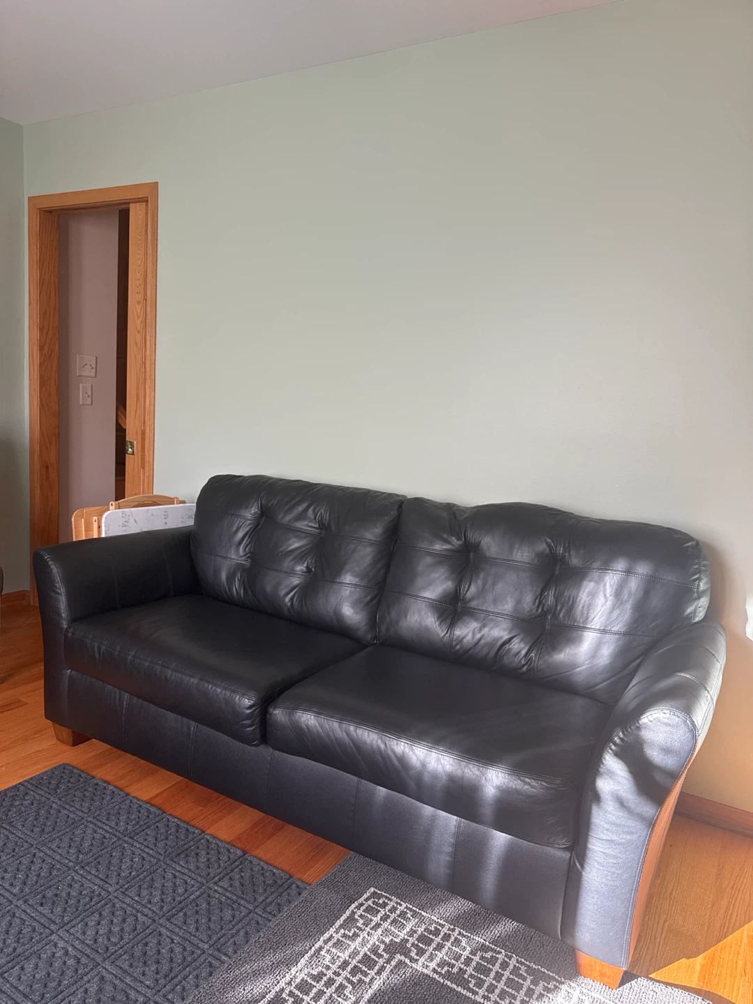 Black Leather Sofa