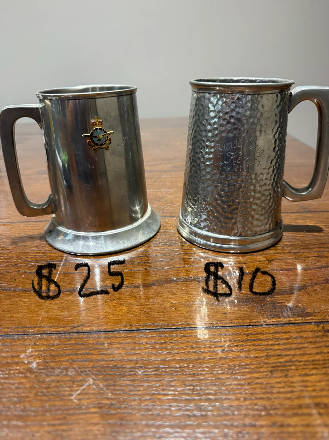 Vintage Pewter Mugs