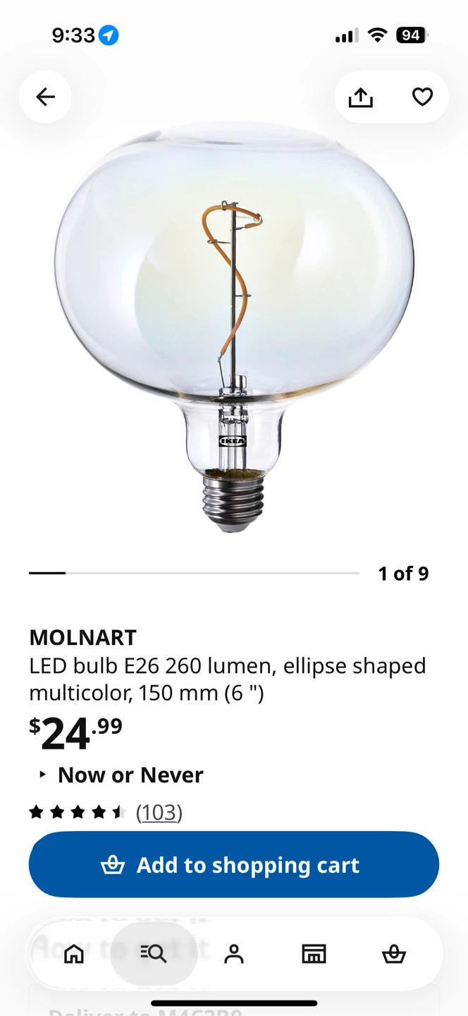 IKEA MOLNART LED Bulb