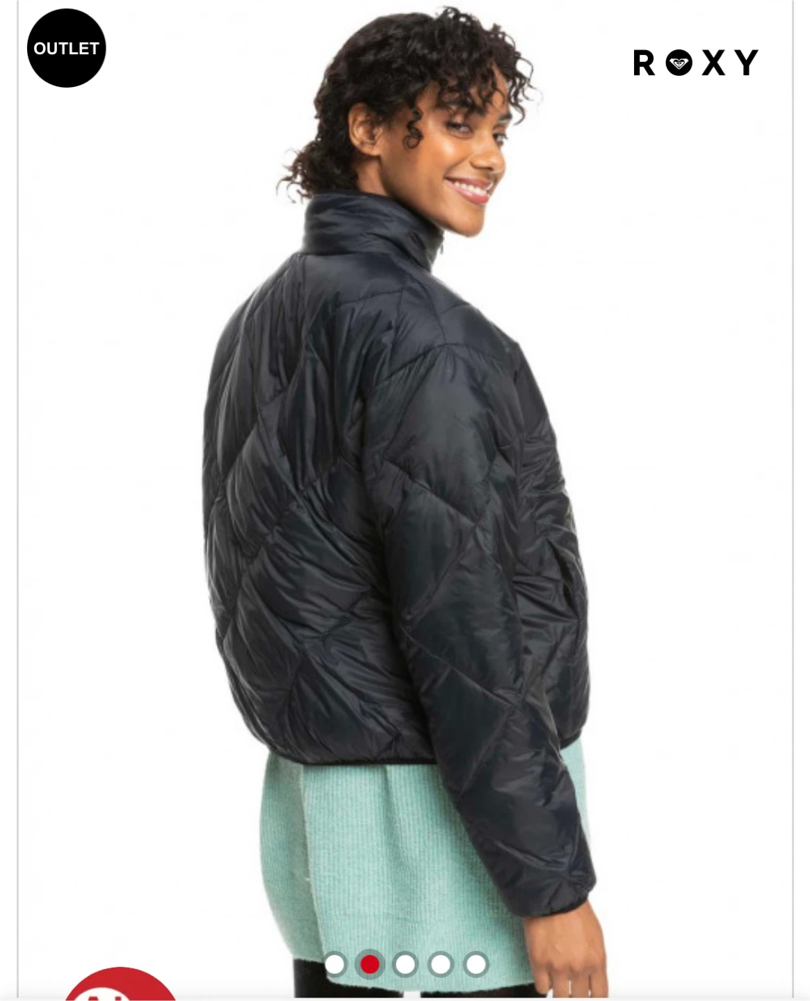 M / Roxy Dark Grey Puffer Jacket / like new - photo 3