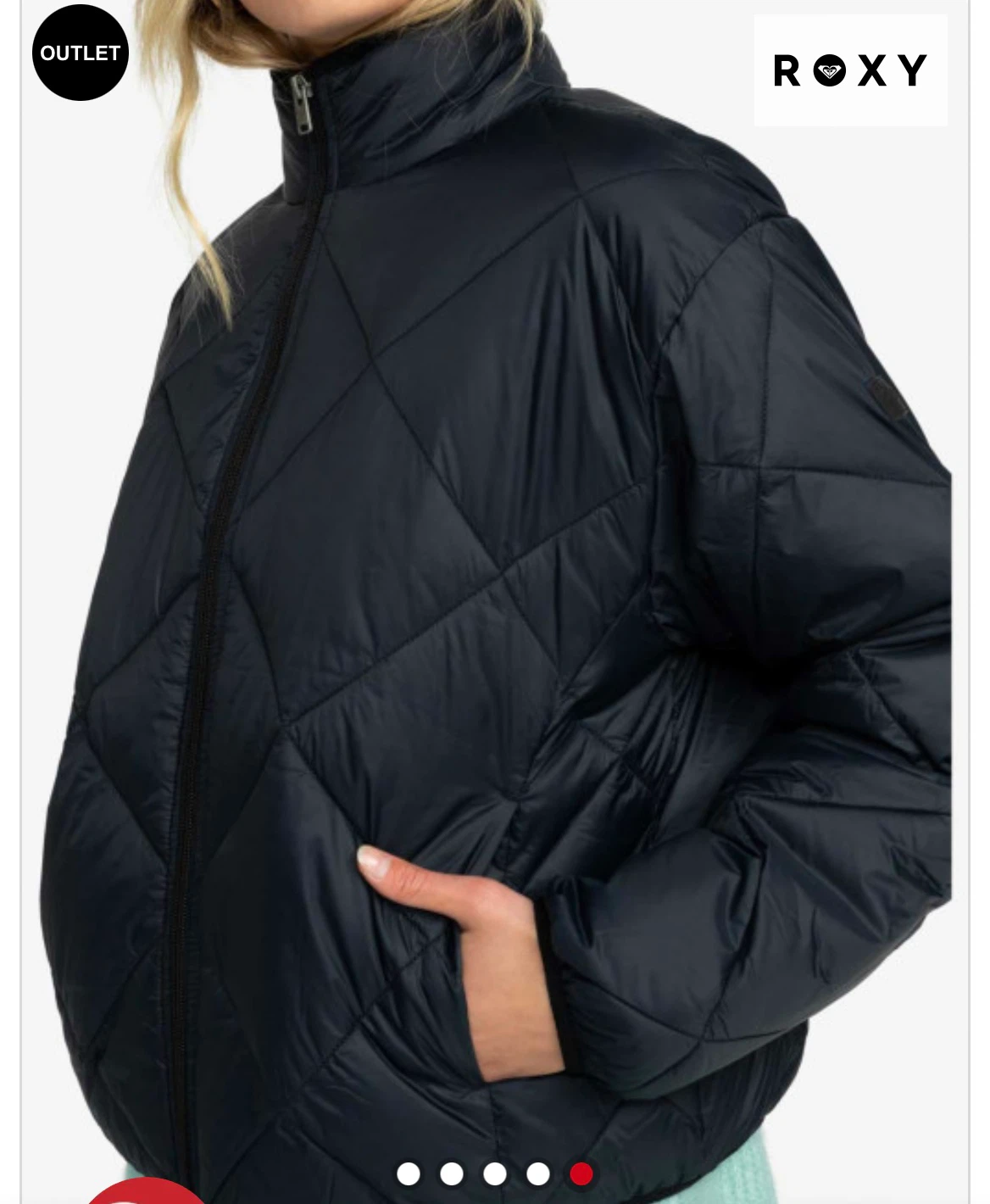 M / Roxy Dark Grey Puffer Jacket / like new - photo 4