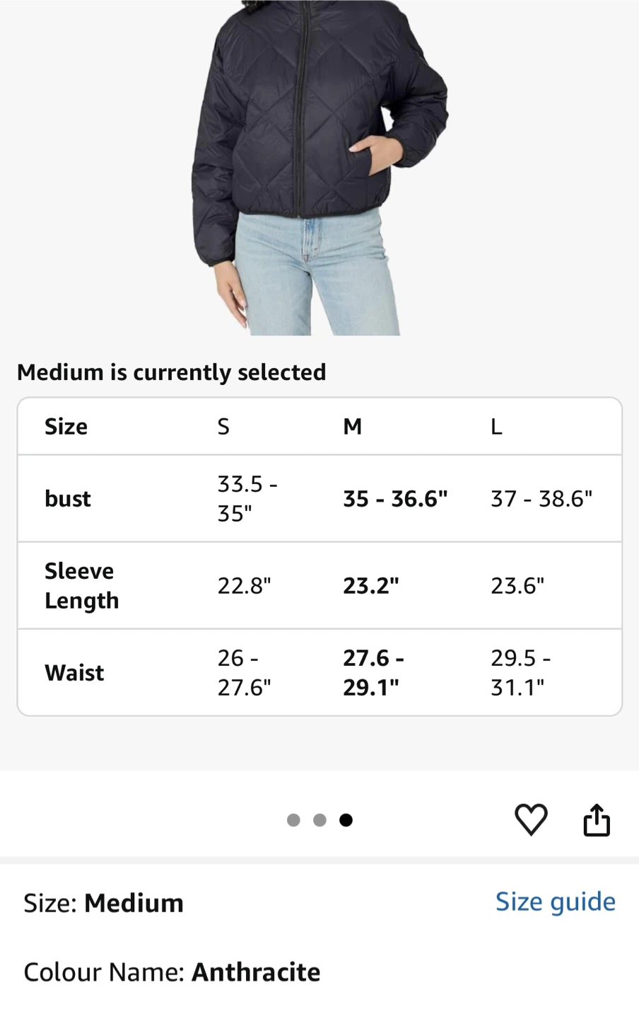 M / Roxy Dark Grey Puffer Jacket / like new - photo 5
