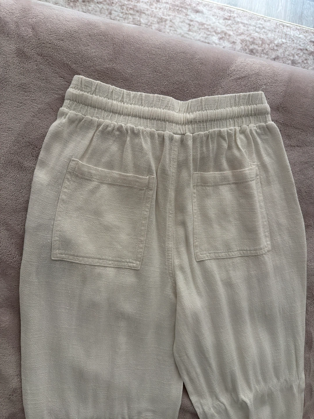 Amisu cream coloured drawstring pants - photo 3