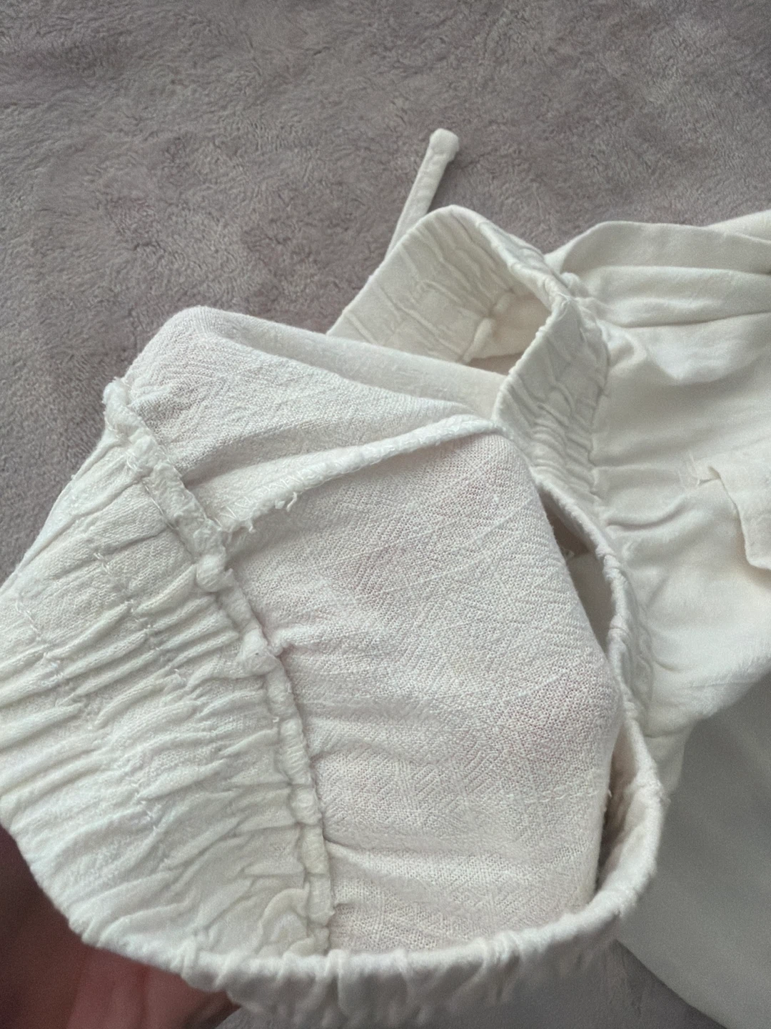 Amisu cream coloured drawstring pants - photo 4