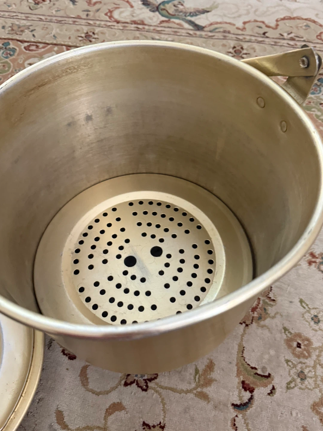 Vintage gold tone steamer pot - photo 4