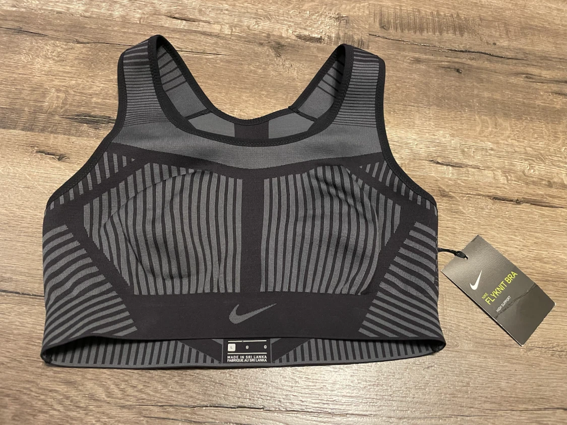 Nike Flyknit High Support Bra - Black/Grey - photo 2