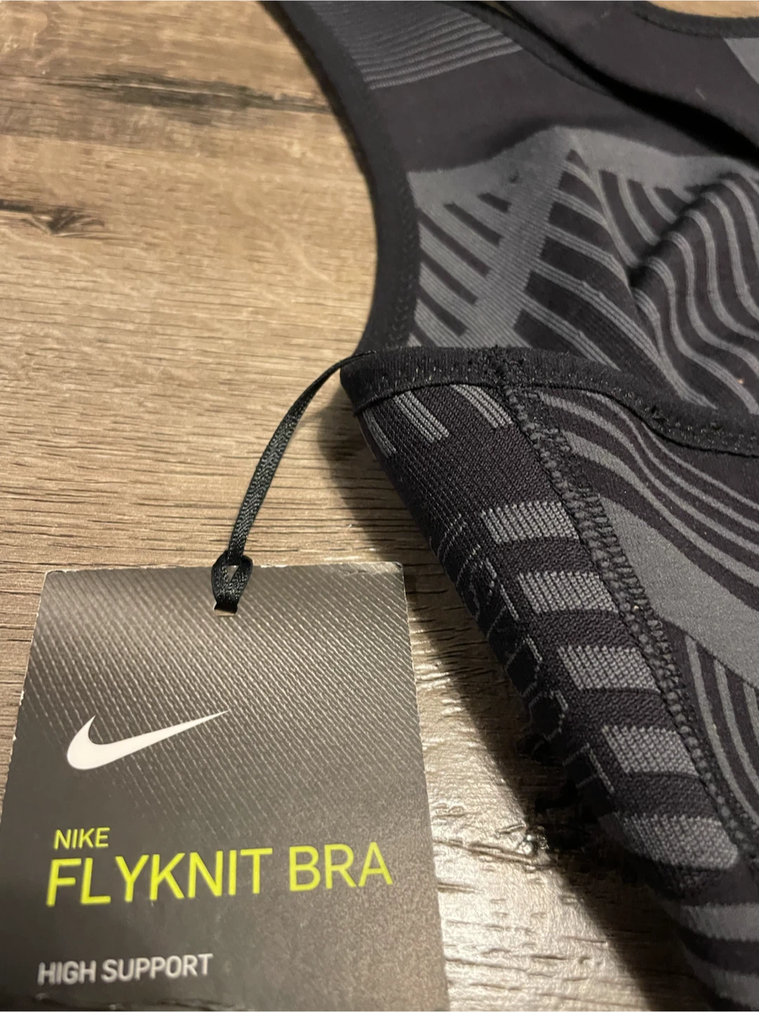 Nike Flyknit High Support Bra - Black/Grey - photo 3