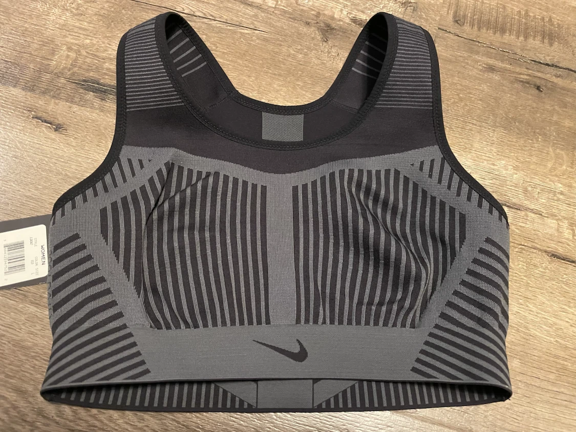 Nike Flyknit High Support Bra - Black/Grey - photo 4
