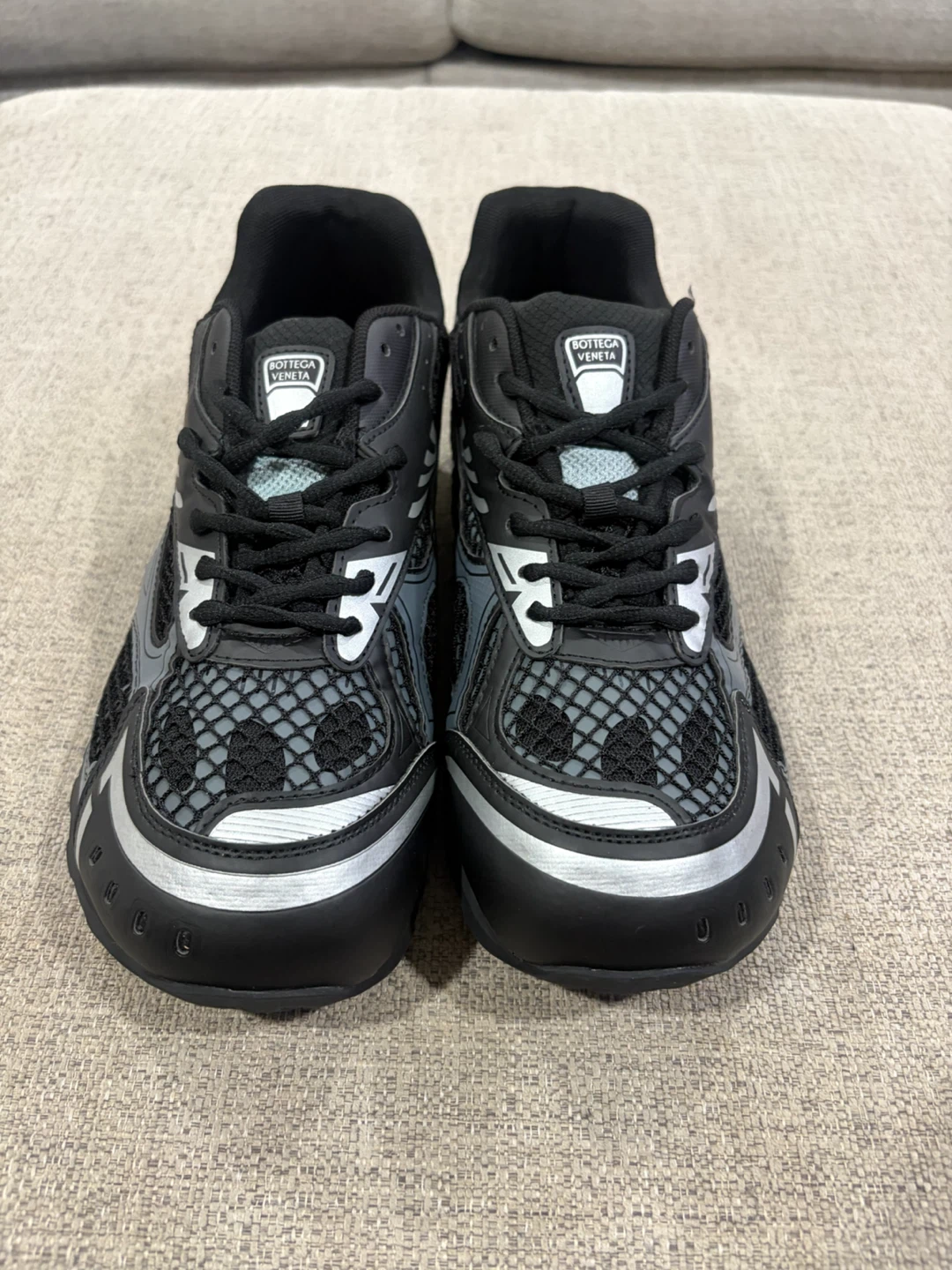 Bottega Veneta Orbit Sneakers in Black and Grey - photo 5