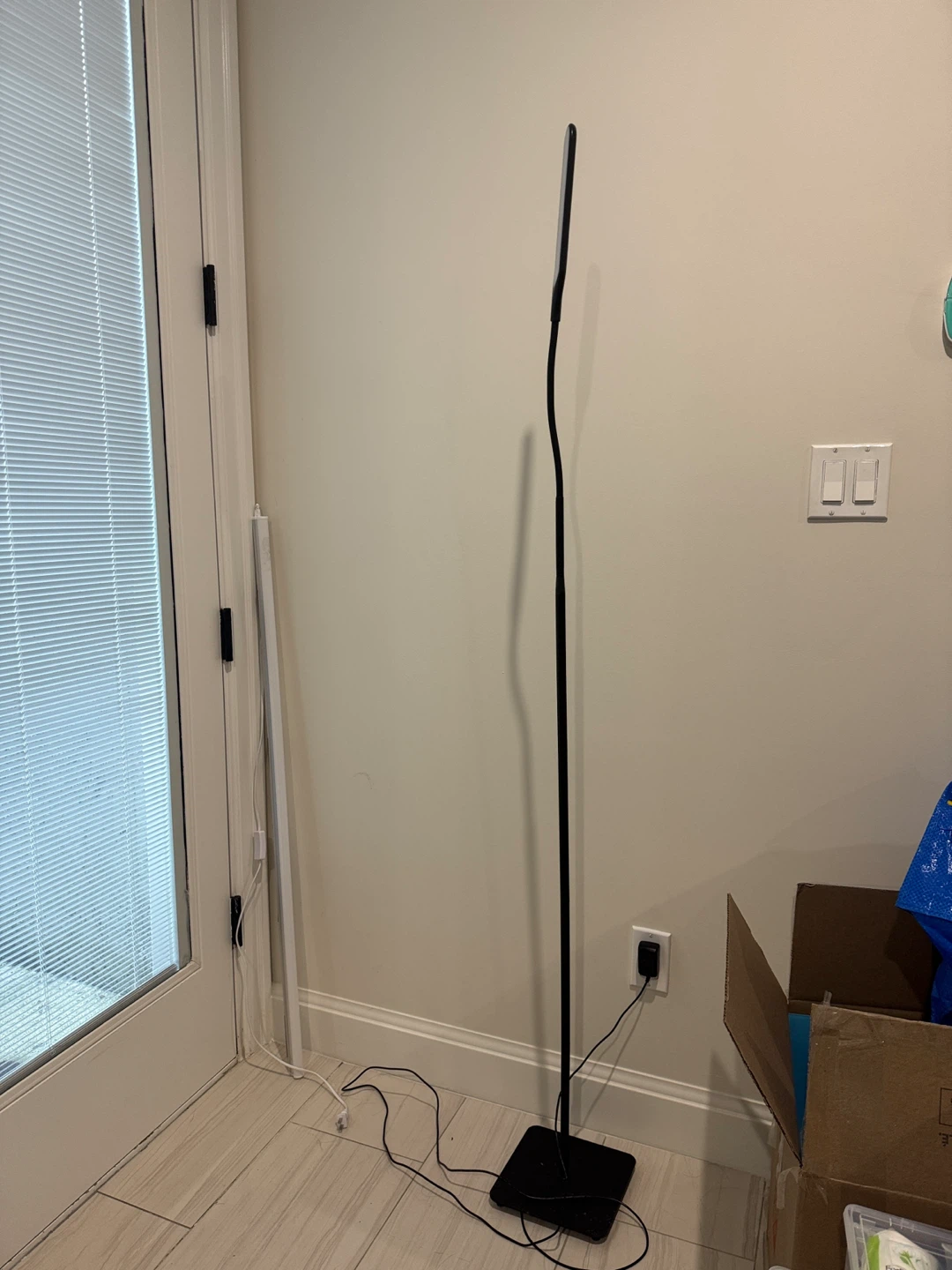 Black LED Gooseneck Floor Lamp - photo 2