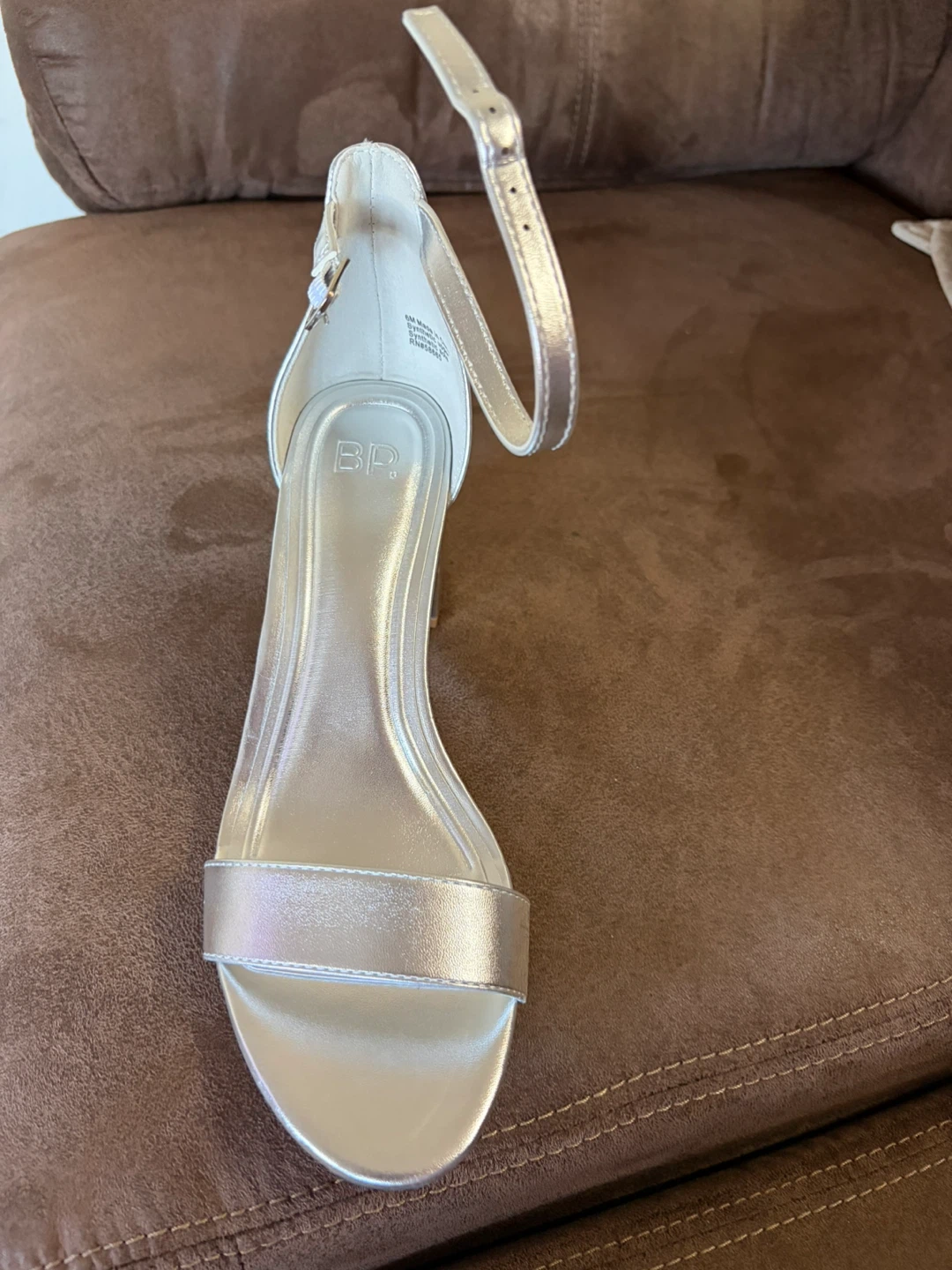 BP Silver Ankle Strap Block Heel Sandals - photo 4