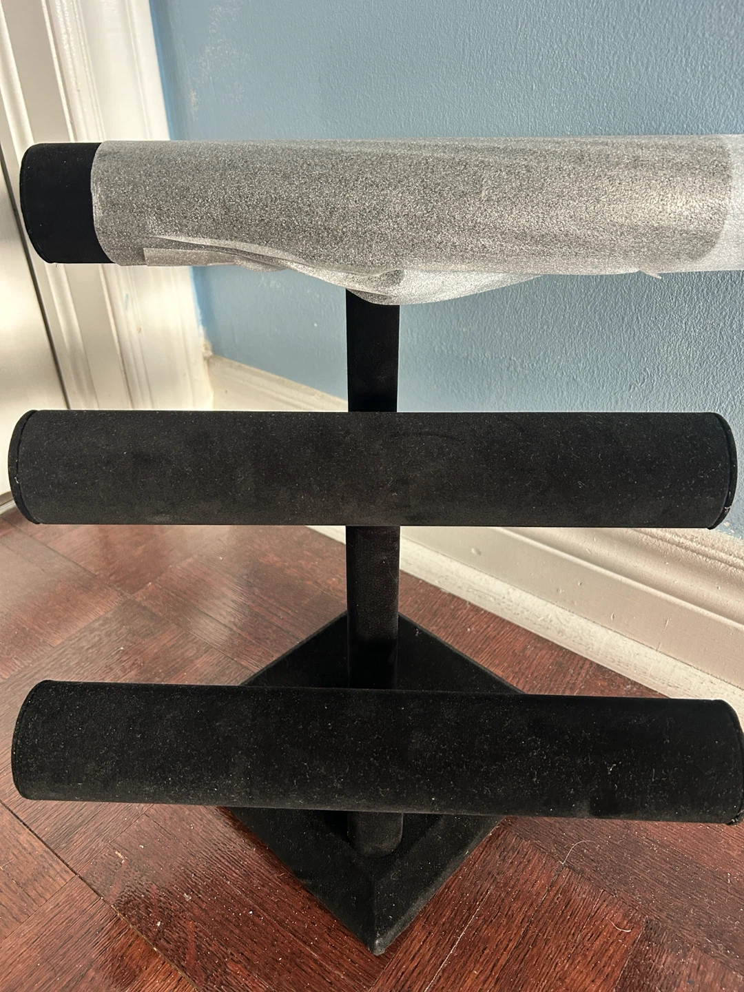 3-Tier Black Velvet Jewellery Stand