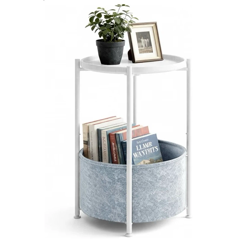 New Small Side Table with Storage Basket - photo 3