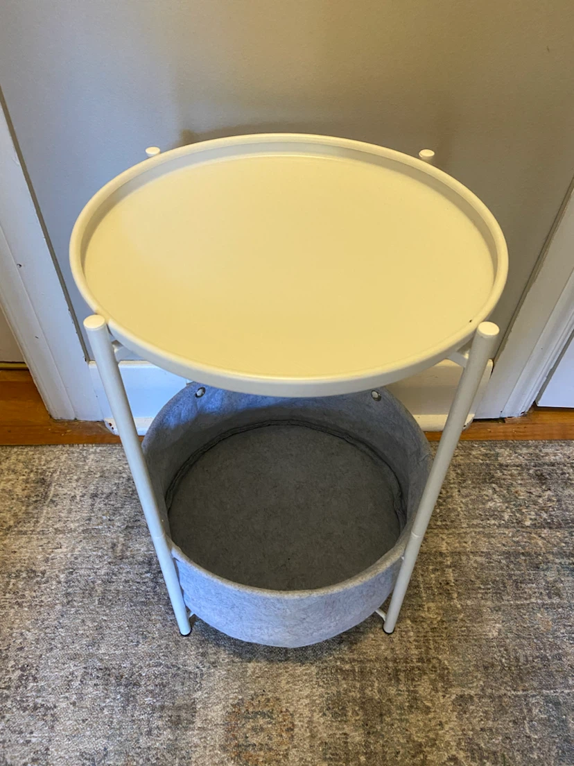 New Small Side Table with Storage Basket - photo 5