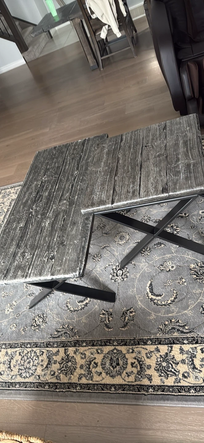 Rustic Wood Nesting Tables