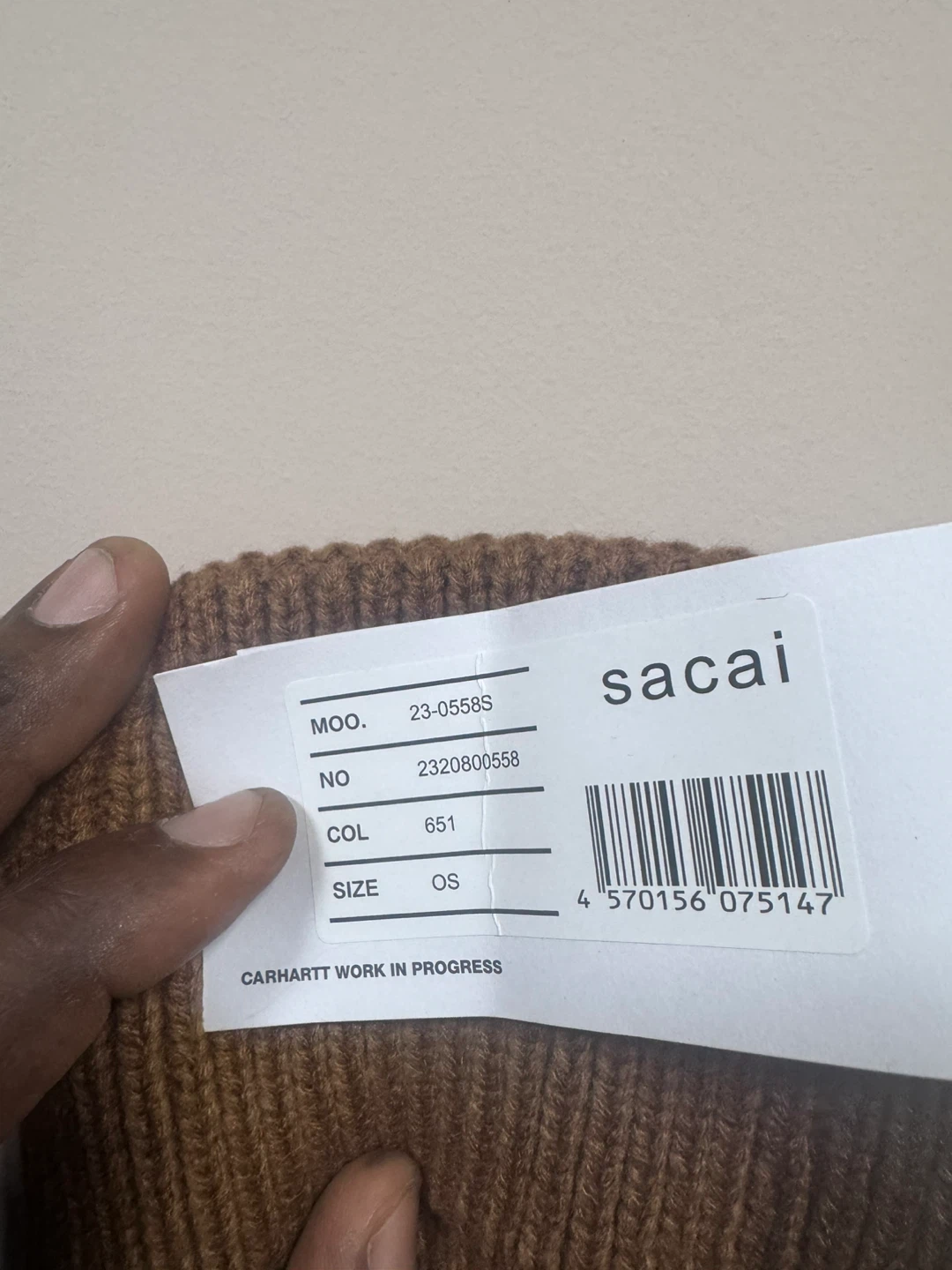 Sacai x Carhartt WIP Ribbed Knit Beanie - photo 3
