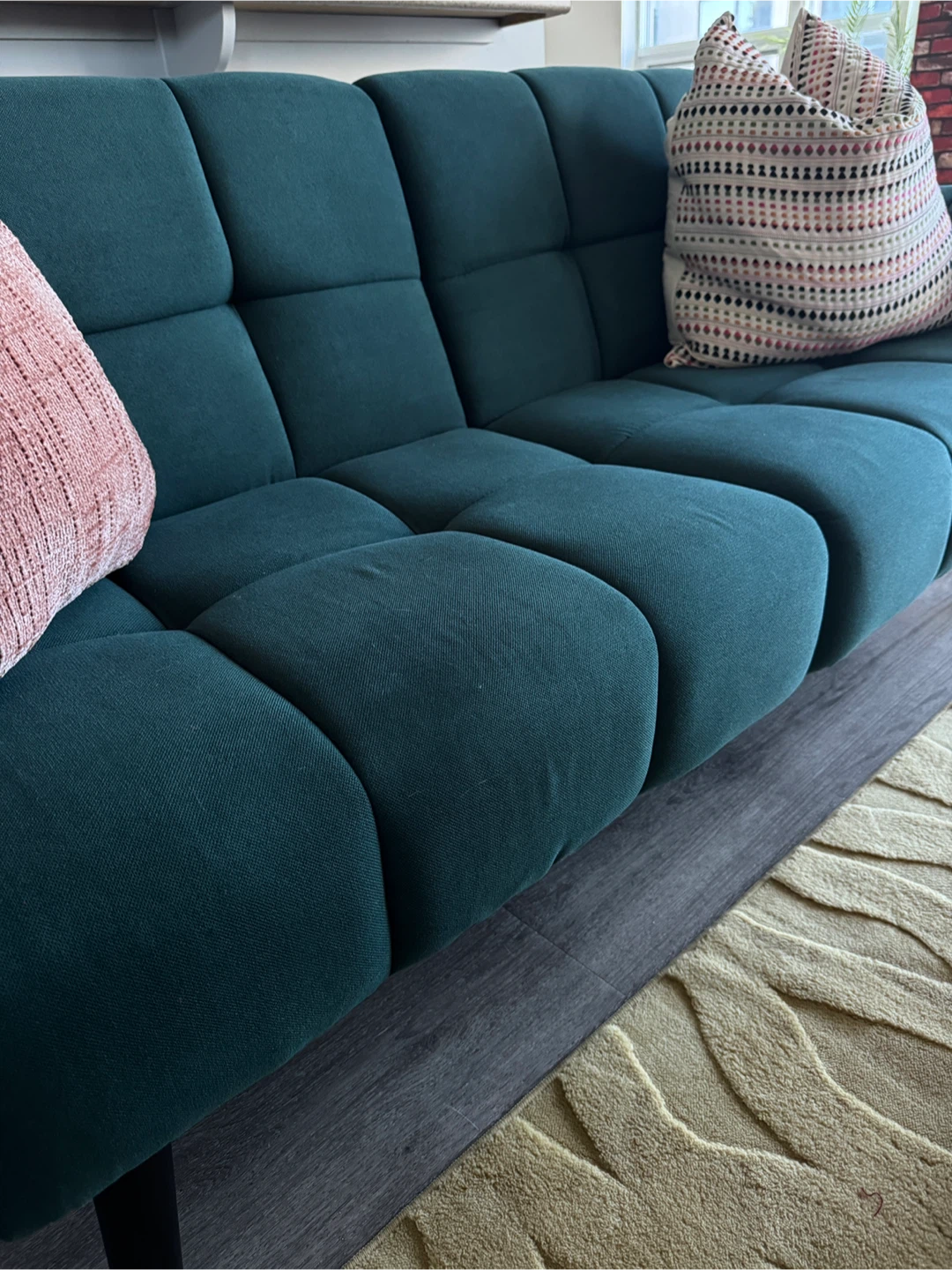 Dark Green Convertible Sofa Bed - photo 2