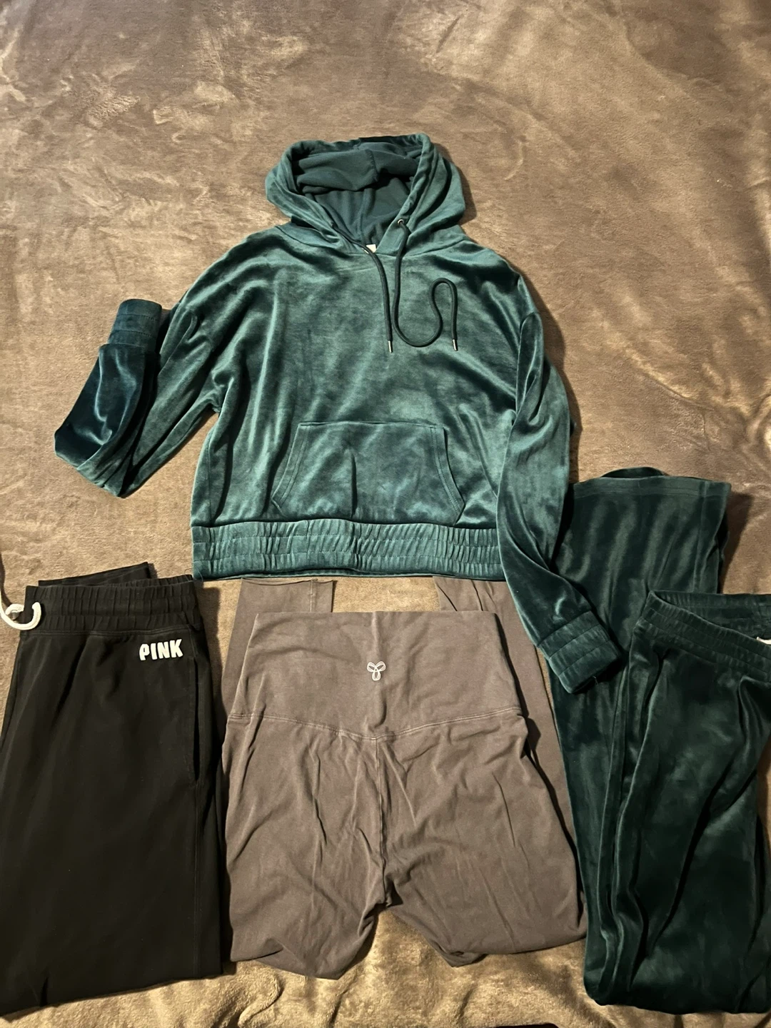Victoria's Secret PINK Velour Hoodie and Pants Set