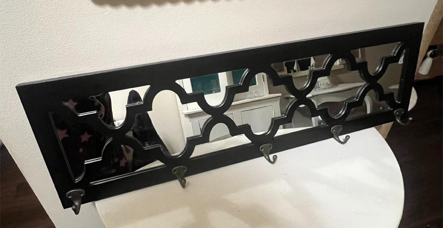 CosmoLiving by Cosmopolitan 5-Hook Mirror & Coat Rack