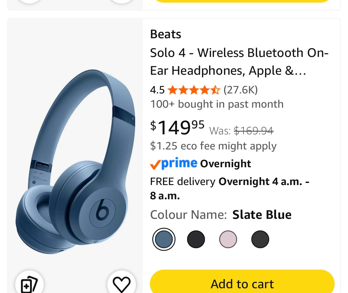 Beats Solo 4 Wireless Headphones - Slate Blue