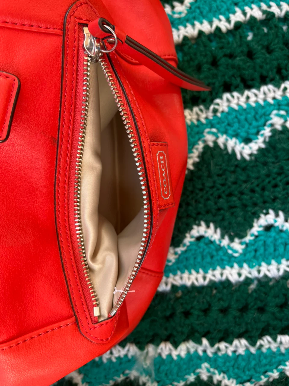 Coach Orange Purse - photo 4