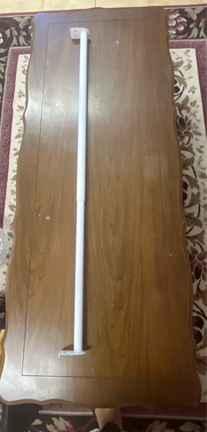 Adjustable White Closet Rod
