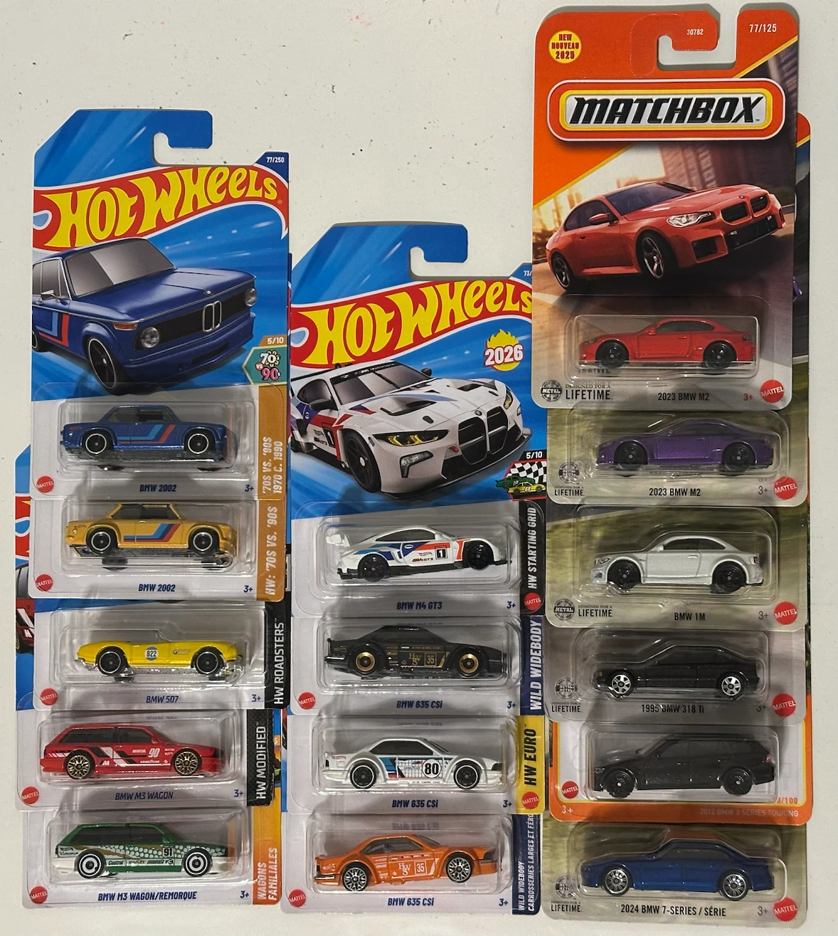 BMW Hot Wheels and Matchbox Die-cast Lot of 15