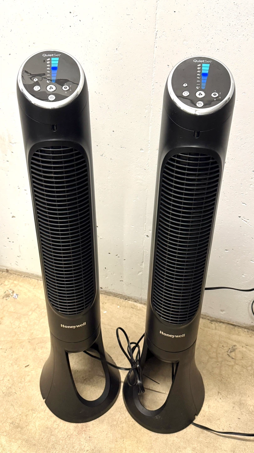2 Honeywell QuietSet Tower Fans