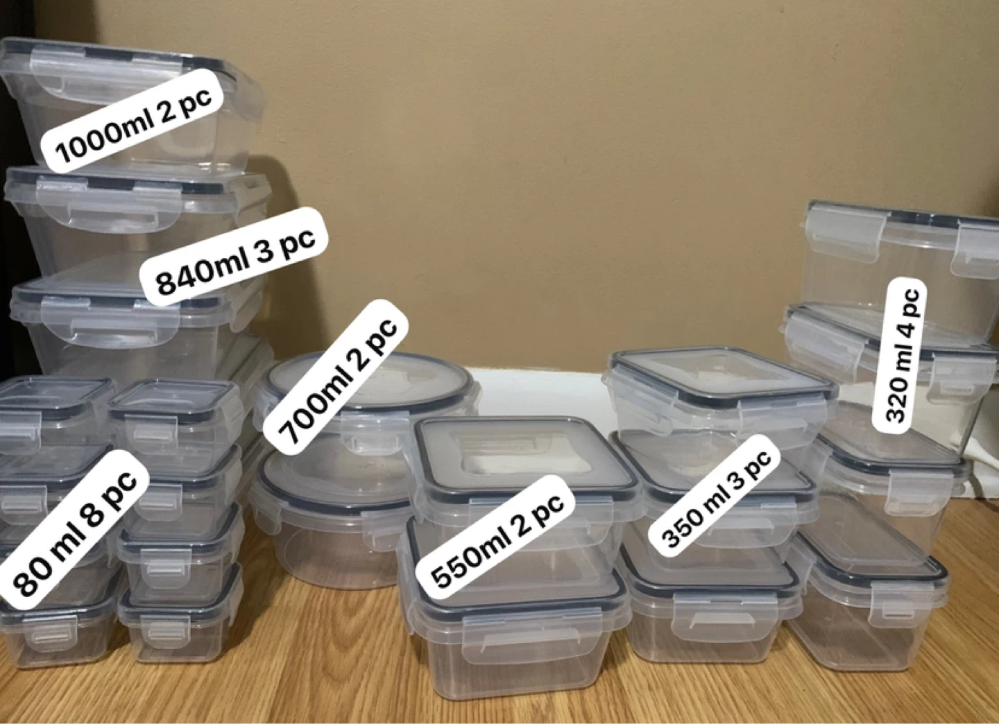 24-Piece Assorted Airtight Food Storage Container Set