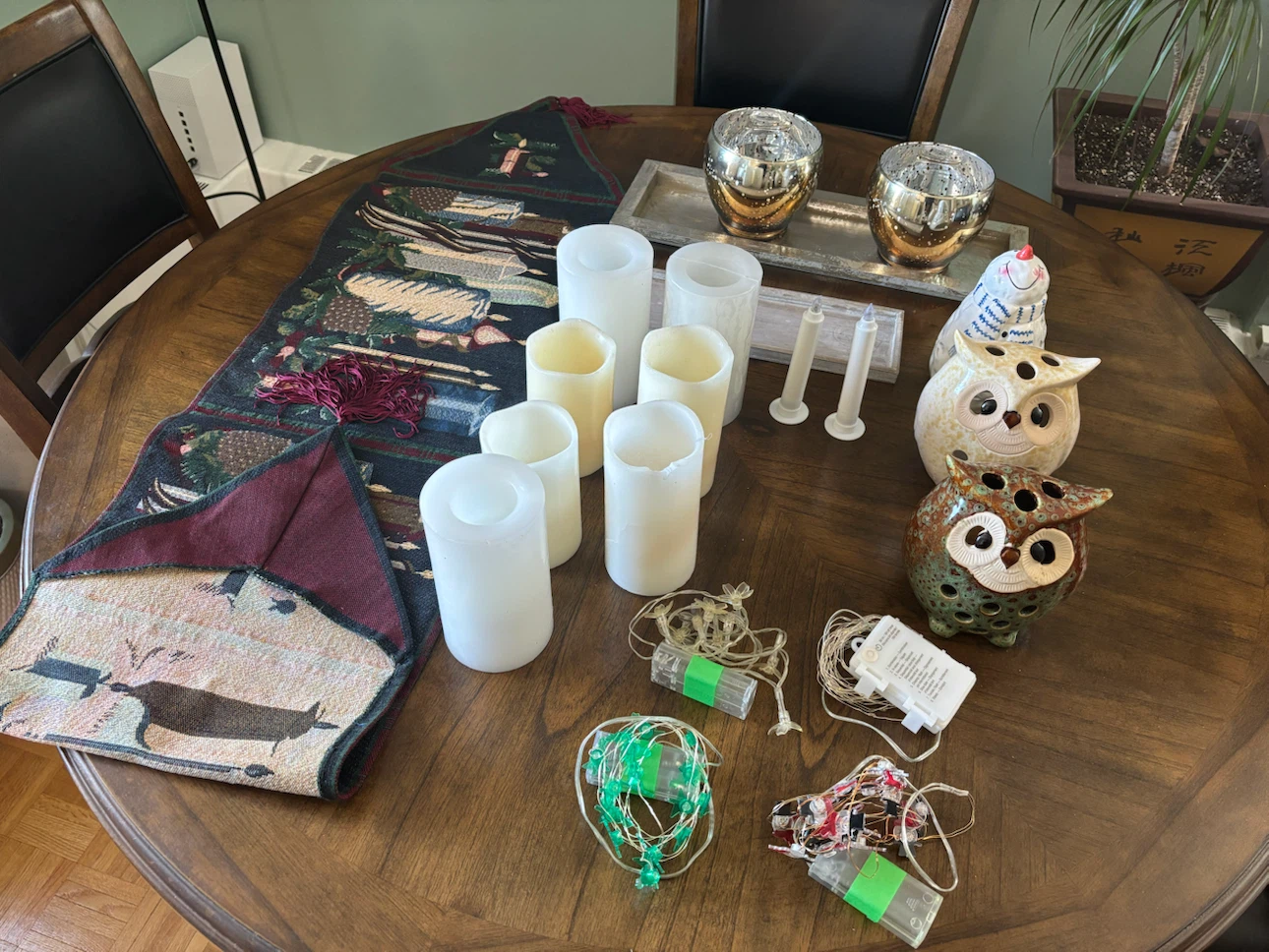 Assorted Seasonal Decor and Candle Set