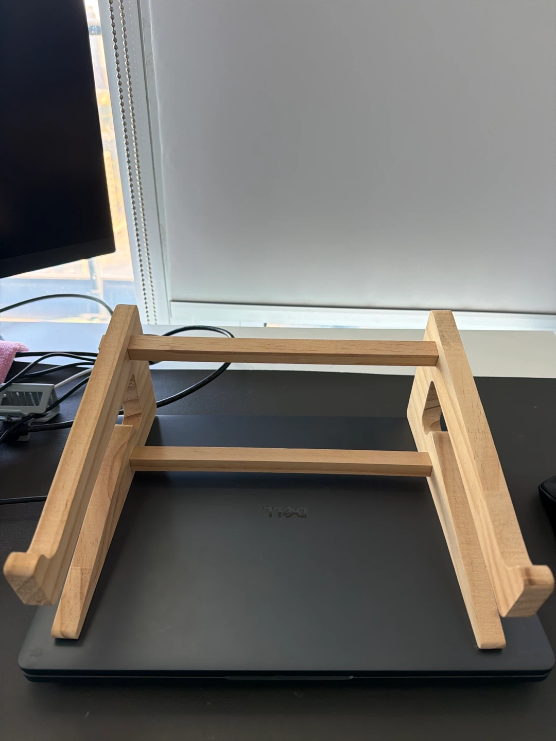 Wooden laptop stand
