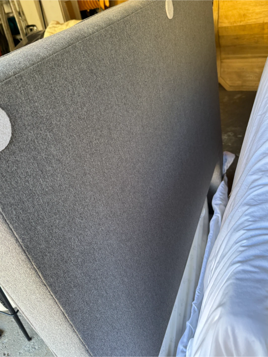 Grey Fabric Tufted Headboard - photo 5