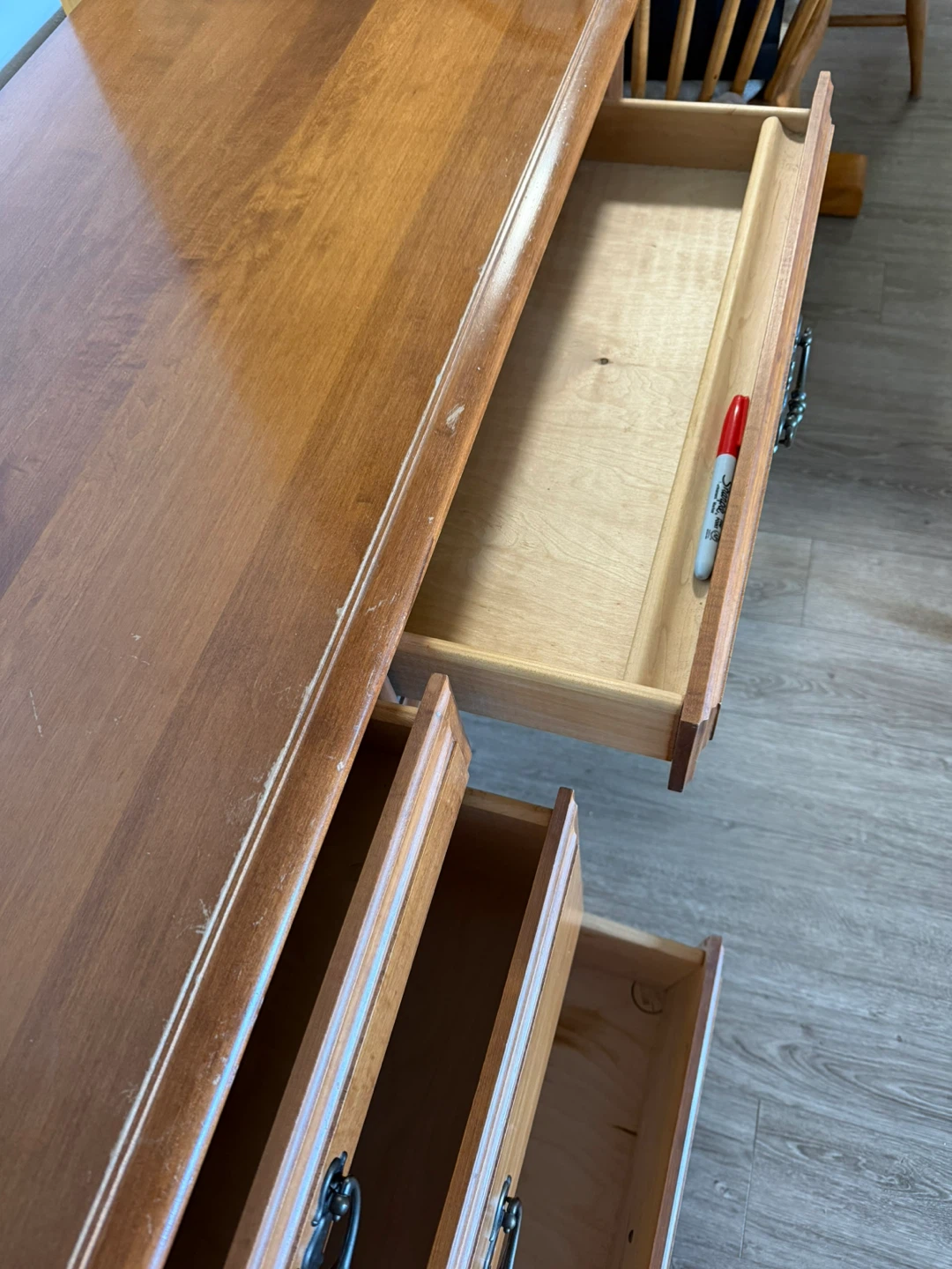 Classic Wooden Writing Desk with Drawers - photo 4
