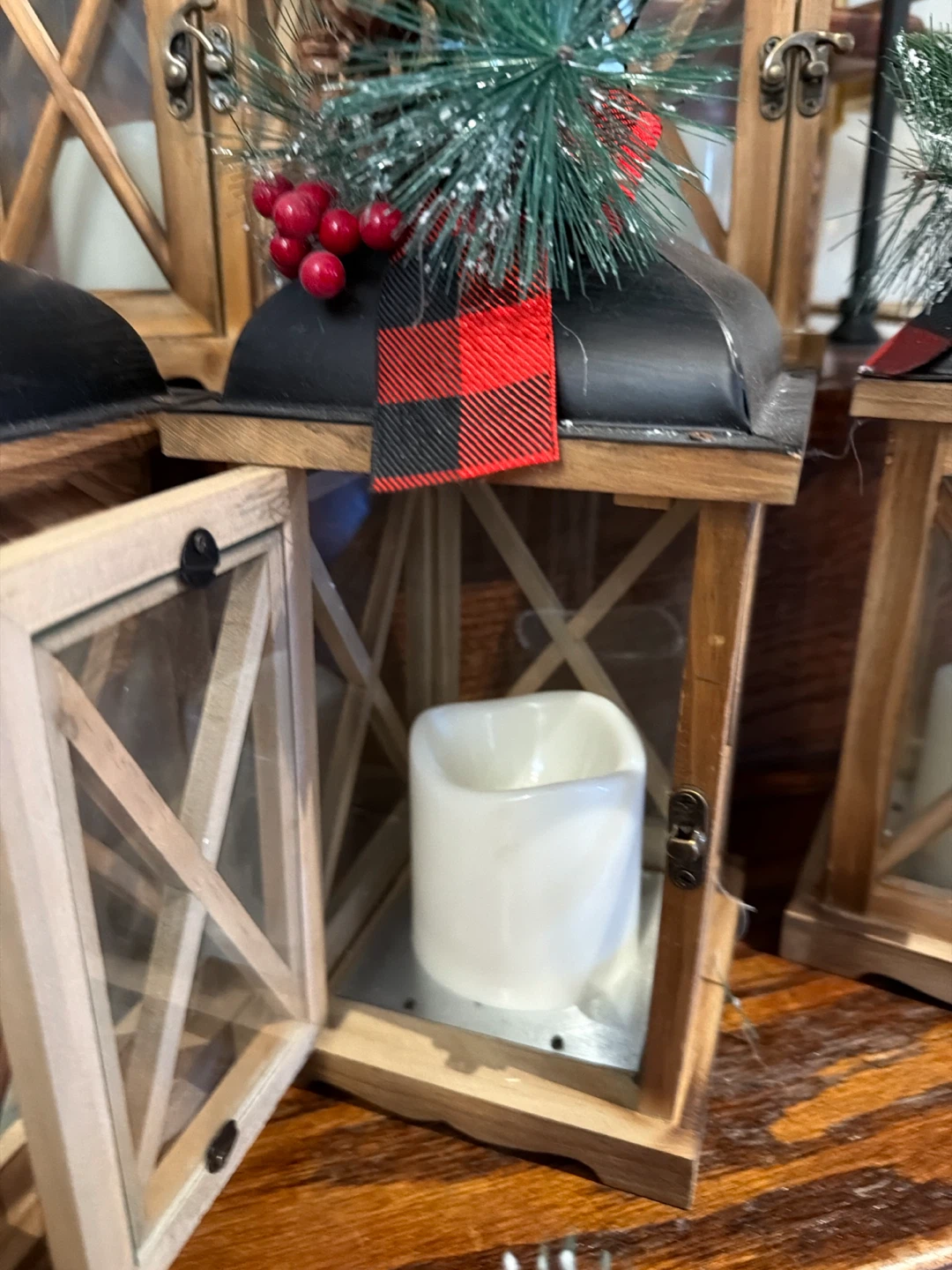 Set of 5 Rustic Christmas Lanterns - photo 2
