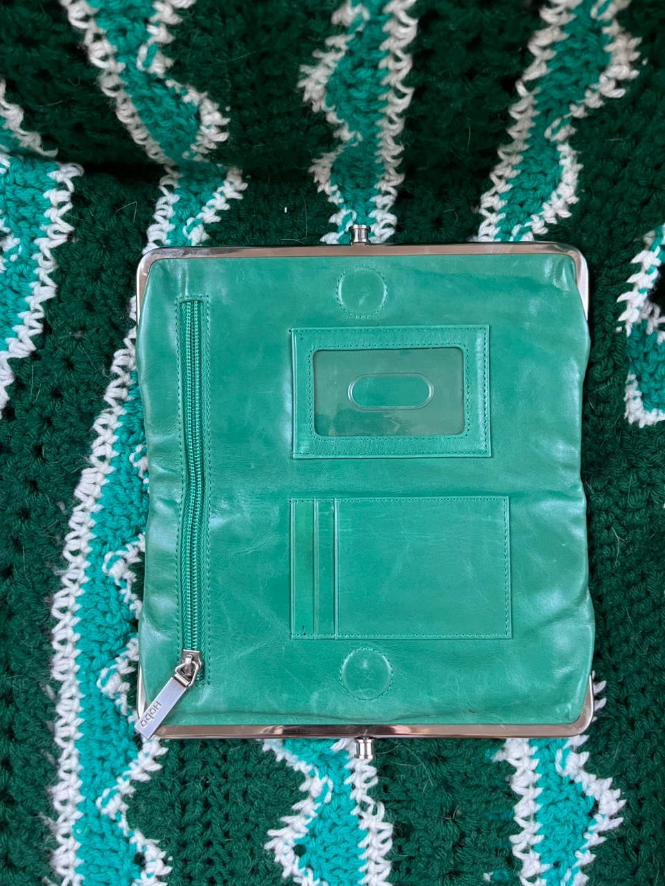 Hobo The Original Green Leather Wallet